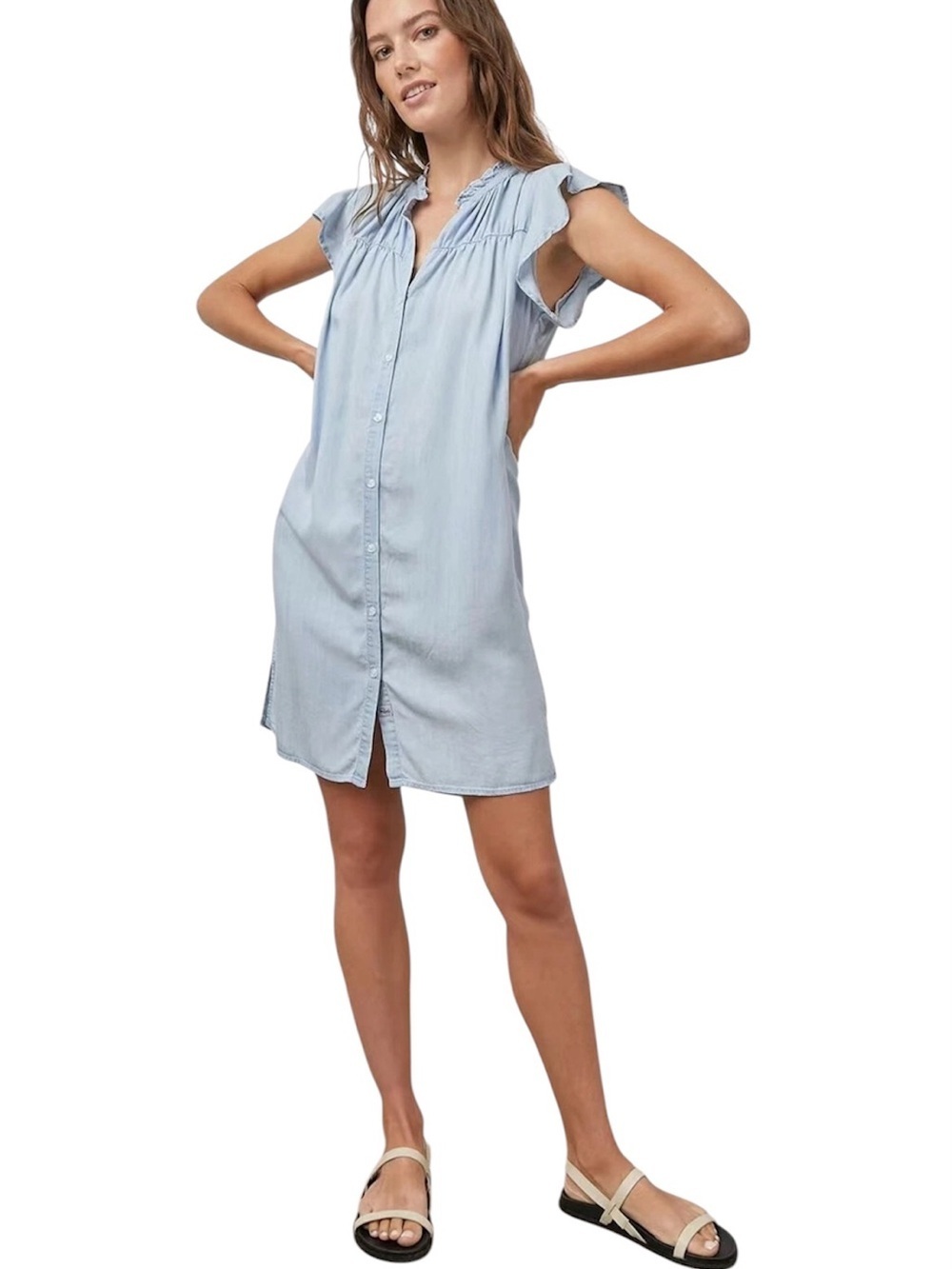 Rails Kat - Light Vintage Dress Button Down 100% Tencel Size XL